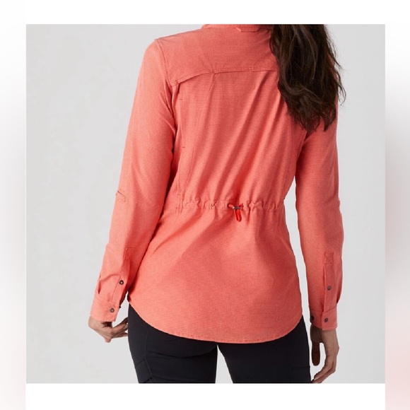 Duluth Trading Co. Women's Medium Sol Survivor Sun Protection Shirt Jac in Coral - Picture 4 of 11